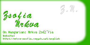 zsofia mrkva business card